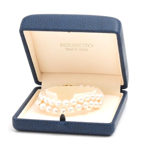 MIKIMOTO（ミキモト） ブレス レディース 2連 パール ブレスレット 7.5 