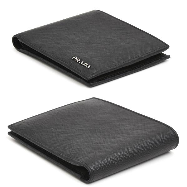 PRADA（プラダ） 財布 メンズ ロゴ 二つ折り財布 小銭入れ カード入れ
