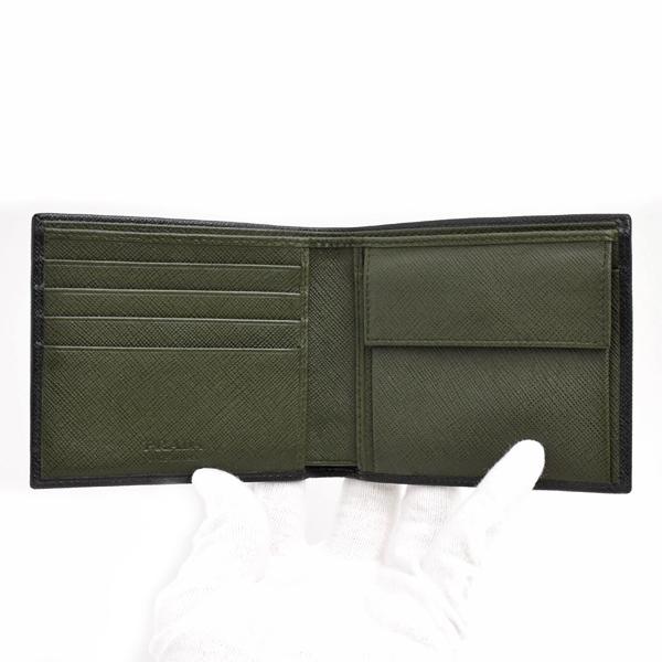 PRADA（プラダ） 財布 メンズ ロゴ 二つ折り財布 小銭入れ カード入れ