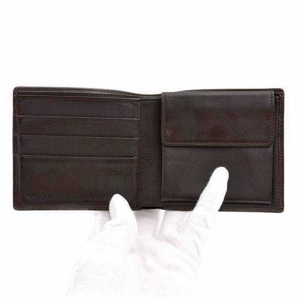 LOEWE レザー 二つ折り財布 ダークブラウン ロエベ 上質 LOEWE（ロエベ） 財布 メンズ レディース アナグラム 二つ折り財布