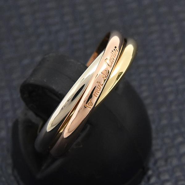 Cartier トリニティリング 3連リング 750 51 TRINITY（Cartier） カルティエ 指輪 レディース トリニティ リング 3