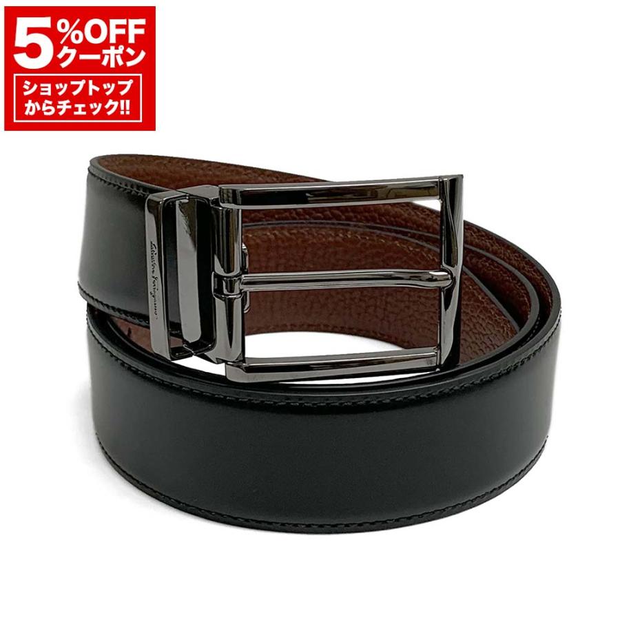 Salvatore Ferragamo フェラガモ リバーシブルベルト 黒 M FERRAGAMO（フェラガモ） 67 9497 759021 NERO/Cappuccino メンズ