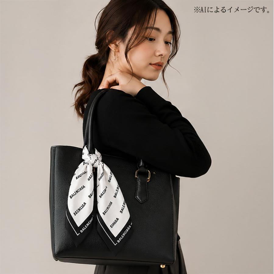 BALENCIAGA（バレンシアガ） スカーフ シルク100％ ロゴ ホワイト