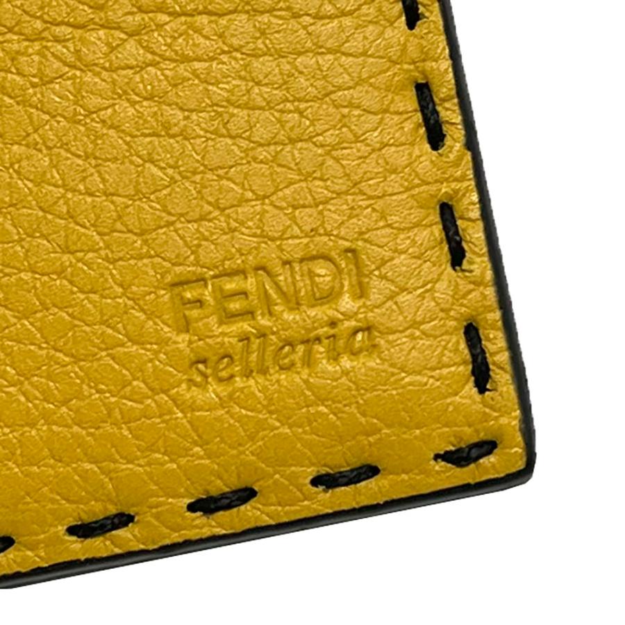新品・正規品 決算セール☆フェンディ 二つ折り財布 7M0193 AW2F メンズ セレリア レザー ロゴメタル バイカラー 小銭入れなしの画像