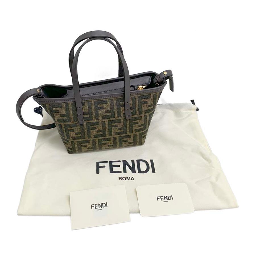 25年春夏新作 FENDI ロール ミニ トートバッグ グレー