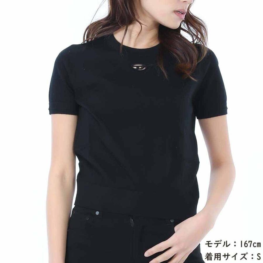 DIESEL タートルネック 半袖ニット ブラック DIESEL タートルネック 半袖ニット ブラック