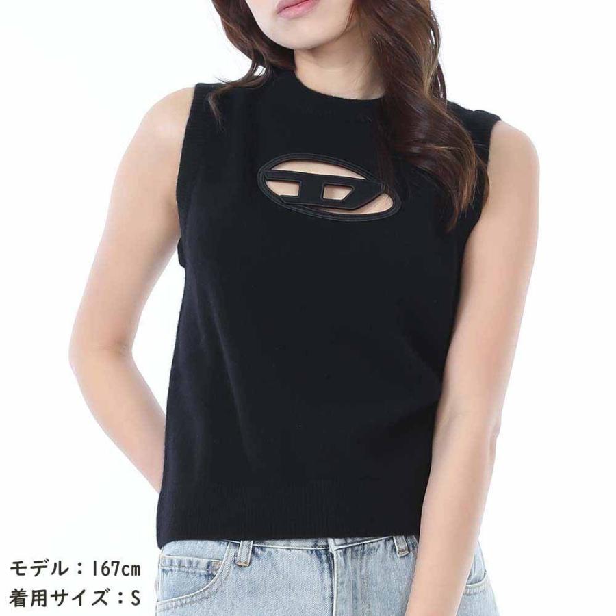 【美品】DIESEL　ディーゼル　トップス　タンクトップ　　ニット　黒　ブラック DIESEL（ディーゼル） 【並行輸入品】ディーゼル タンクトップ ニット