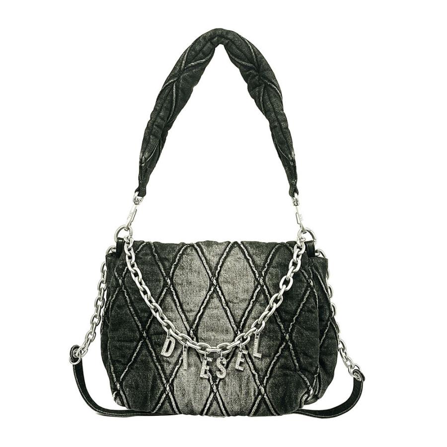 新品・正規品 決算セール☆DIESEL X09596 P6330 CHARM-D SHOULDER M ショルダーバッグ キルティング デニム レディース 2wayの画像