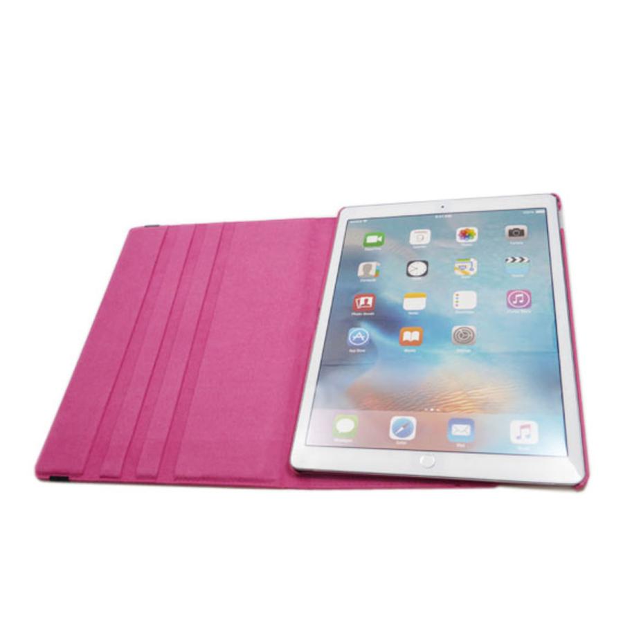 iPad Pro 12.9インチ スタンド レザー調 フェイクレザー 合成皮革 360