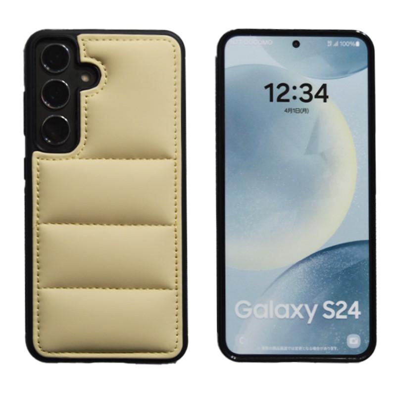 Galaxy S24 ケース ダウン風 片面 中綿 TPU Ultra ダウンジャケット風