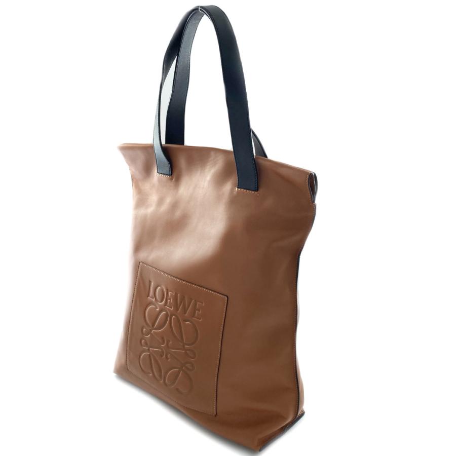 LOEWE ロエベ トートバッグ ブラウン系 シルバー金具 レザー LOEWE ロエベ トートバッグ ブラウン系 シルバー金具 レザー