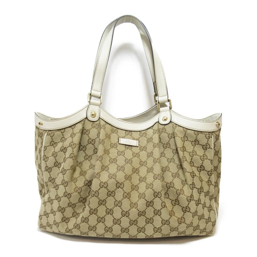 GUCCI グッチ トートバッグ GG柄トートバッグ ベージュ系 GGキャンバス 