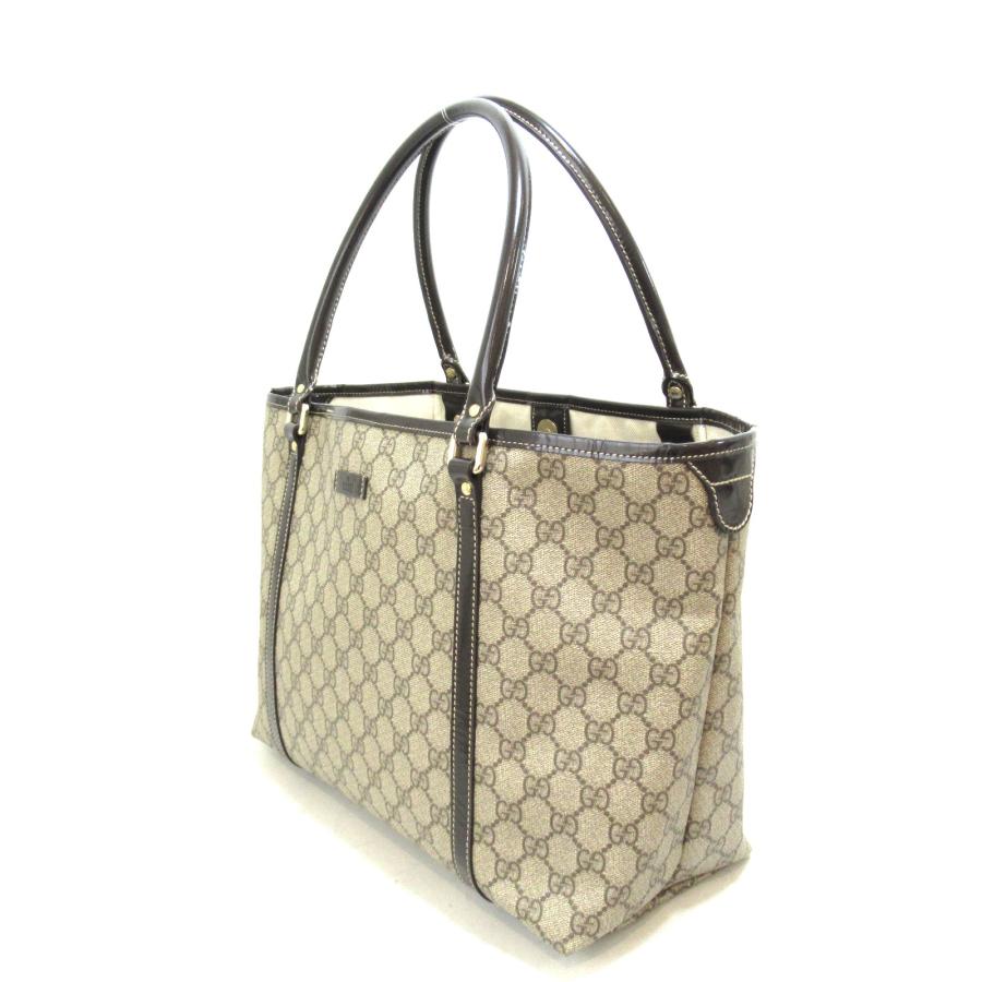 GUCCI グッチ トートバッグ ベージュ系 PVCコーティング GUCCI グッチ トートバッグ ベージュ系 PVCコーティング