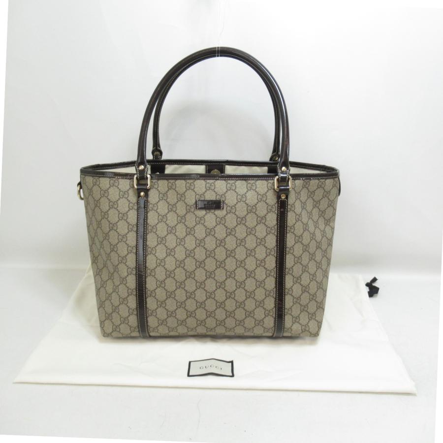 GUCCI グッチ トートバッグ ベージュ系 PVCコーティング GUCCI グッチ トートバッグ ベージュ系 PVCコーティング