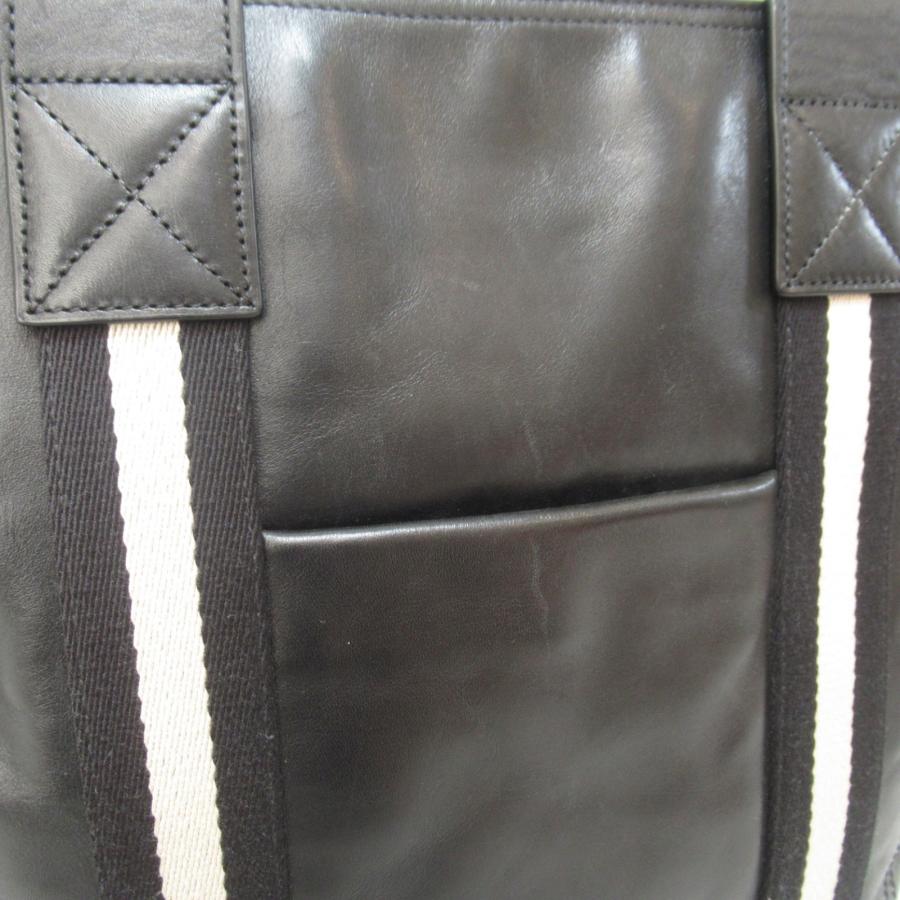 Bally BALLY バリー トートバッグ ブラック系 レザー 中古 Bally BALLY バリー トートバッグ ブラック系 レザー 中古