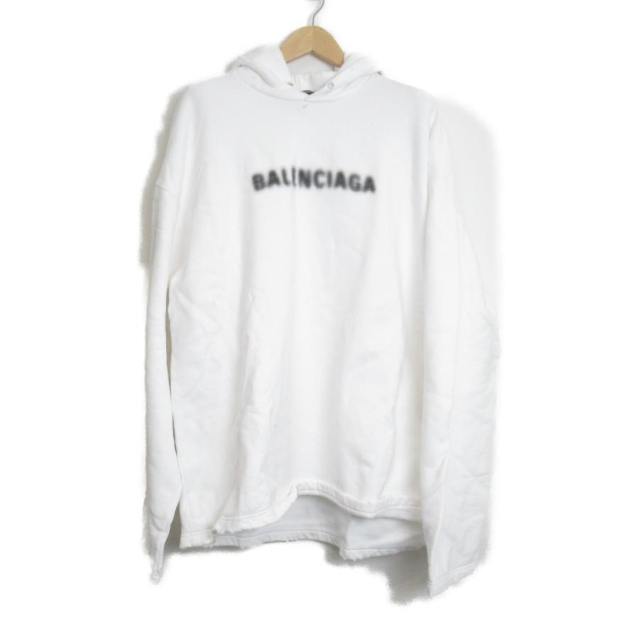 BALENCIAGA バレンシアガ パーカー ホワイト系 コットン 中古 BALENCIAGA バレンシアガ パーカー ホワイト系 コットン 中古