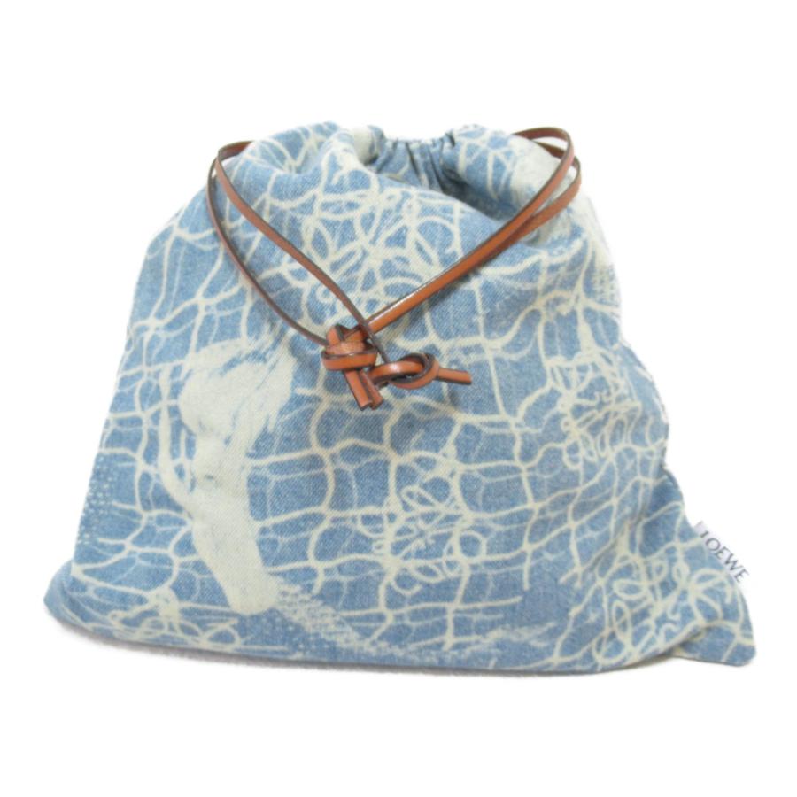 LOEWE ロエベ 巾着袋 ブランドオフ キャンバス ポーチ 中古 レディース 