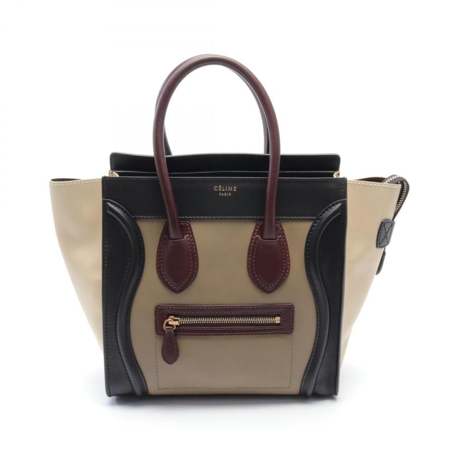 CELINE セリーヌ ラゲージ マイクロショッパー ブランドオフ レザー 