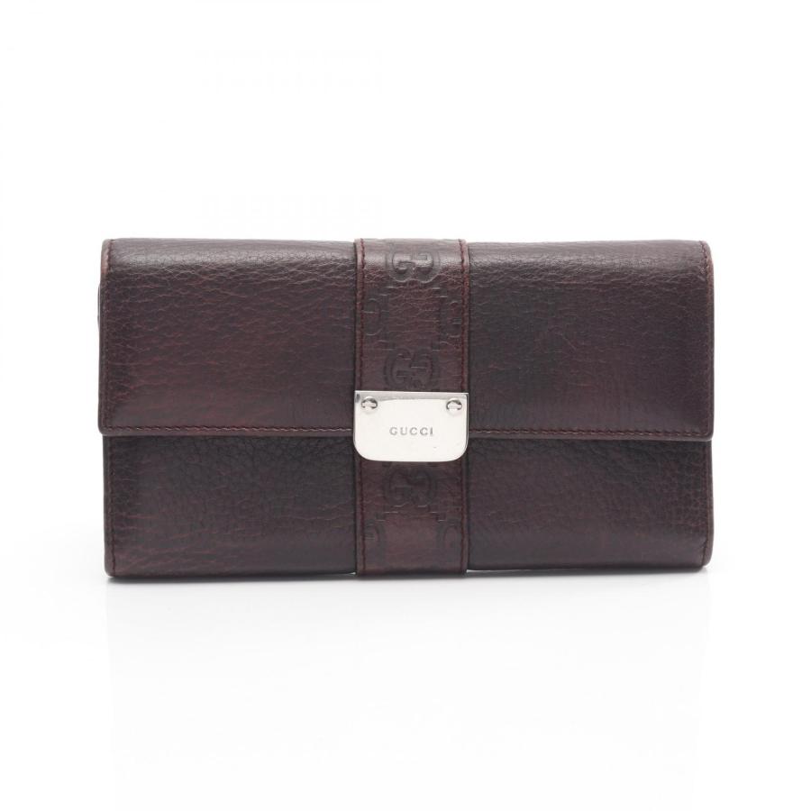 GUCCI グッチ グッチシマ ブランドオフ レザー 二つ折り長財布 中古  