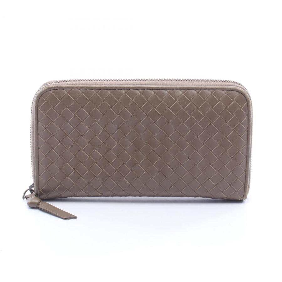 【中古】BOTTEGA VENETA ボッテガ・ヴェネタ 二折長財布 イントレチャートラムレザー チャコールグレー＿S10＿s-0213-r10 中古】BOTTEGA VENETA ボッテガ・ヴェネタ 二折長財布 イントレ