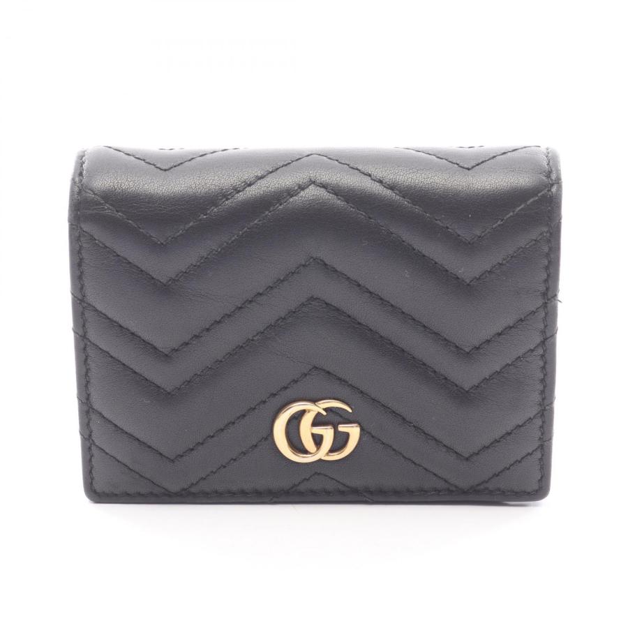 GUCCI（グッチ） GGマーモント ブランドオフ レザー 二つ折り財布