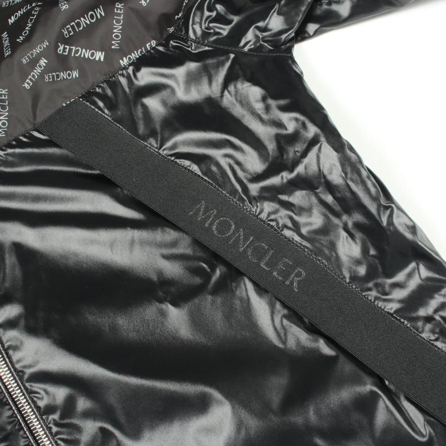 モンクレール MONCLER GIDAYU ロゴプリント フード付き ナイロンジャケット 衣料品 アウター ポリエステル メンズ ブラック系 1A00133 【中古】 MONCLER（モンクレール） GIDAYU ロゴプリント フード付き ブランド