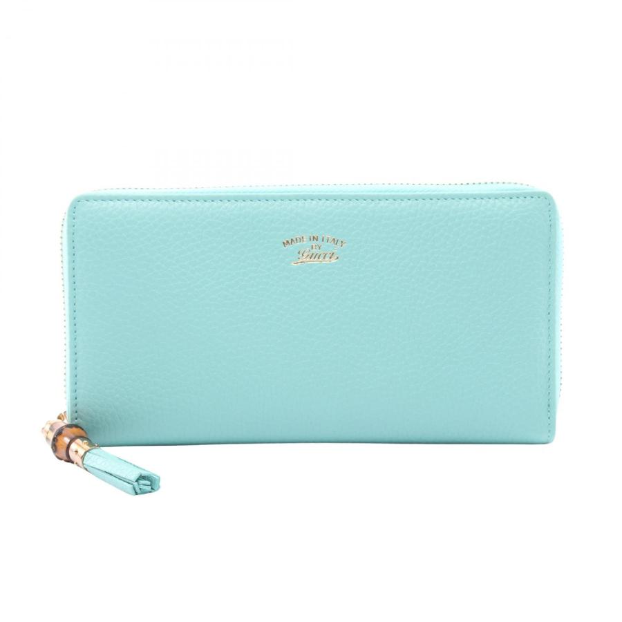 GUCCI（グッチ） バンブー ブランドオフ レザー ラウンド長財布 カーフ