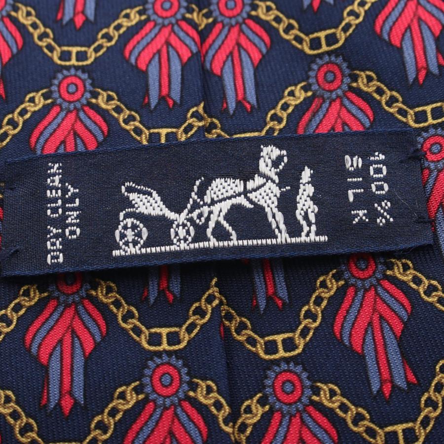 HERMES（エルメス） チェーン柄 ブランドオフ シルク ネクタイ シルク
