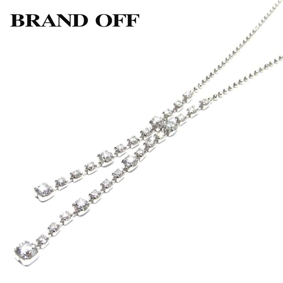 ジュエリー プラチナxダイヤモンド1 00ct ダイヤモンド ネックレス クリアーxシルバー Pt850 ネックレス プラチナxダイヤモンド