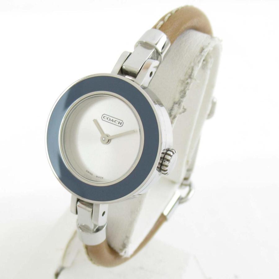 夏セール開催中 Max80 Off Coach コーチ コーチ 時計 ウォッチ 腕時計 シルバー ステンレススチール Ss X レザーベルト 0252 ランクa レディース腕時計 Savannah Osc Com