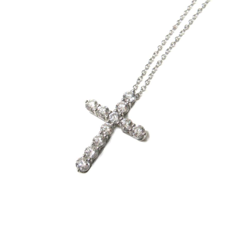 ティファニー ミディアムクロスネックレス シルバー Pt950 プラチナxダイヤモンド ランクa ブランドオフ Yahoo 店 通販 Yahoo ショッピング