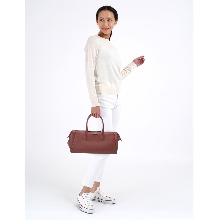 HERMES エルメス パリボンベイ40 ハンドバッグ ブラウン系 ルージュ 