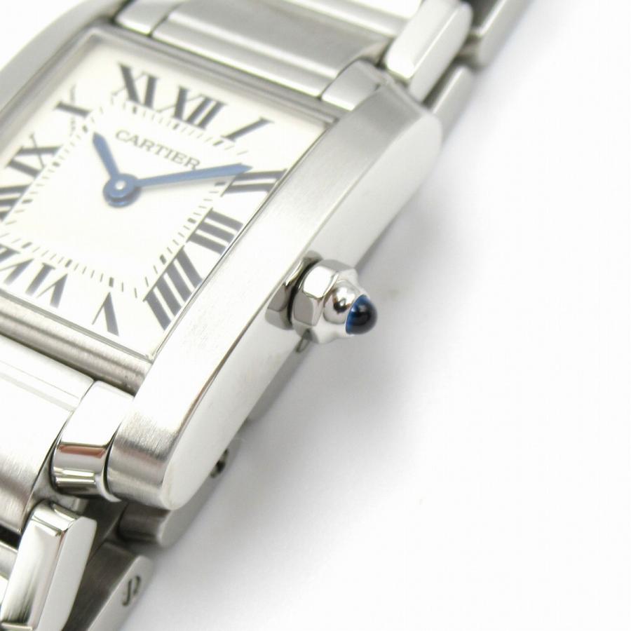 カルティエ タンクフランセーズ 腕時計 ホワイト系 ステンレススチール 