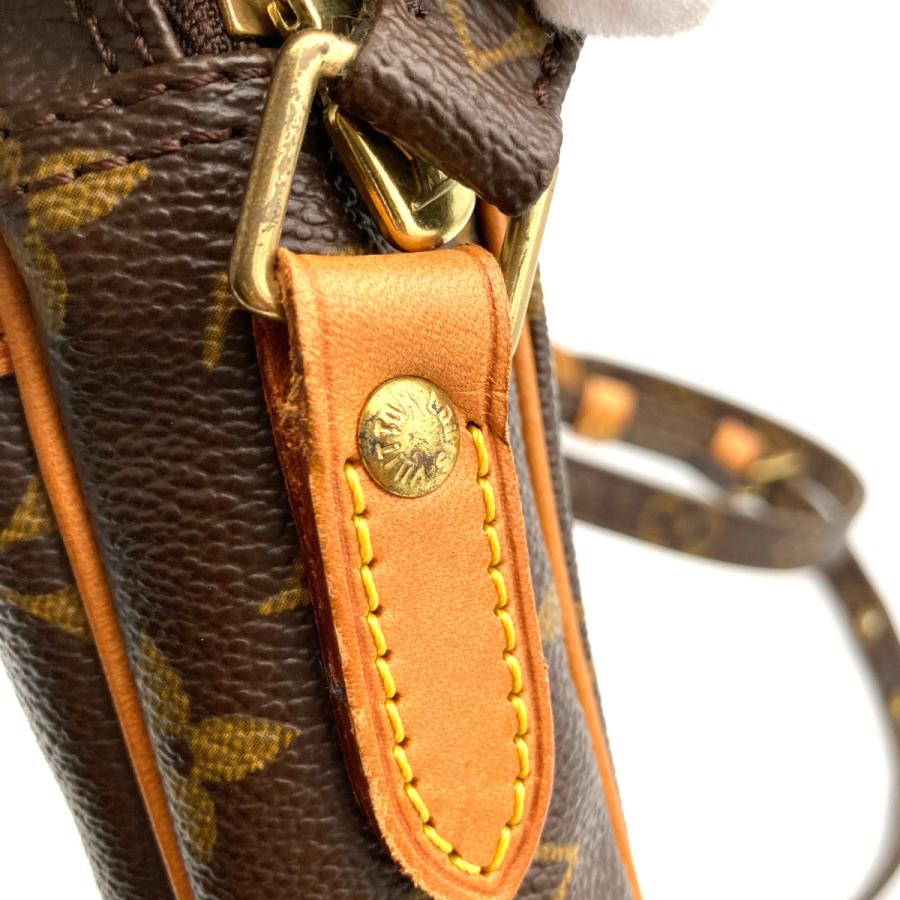 ルイヴィトンショルダーバッグダヌーブモノグラムブラウンヌメ革PVC