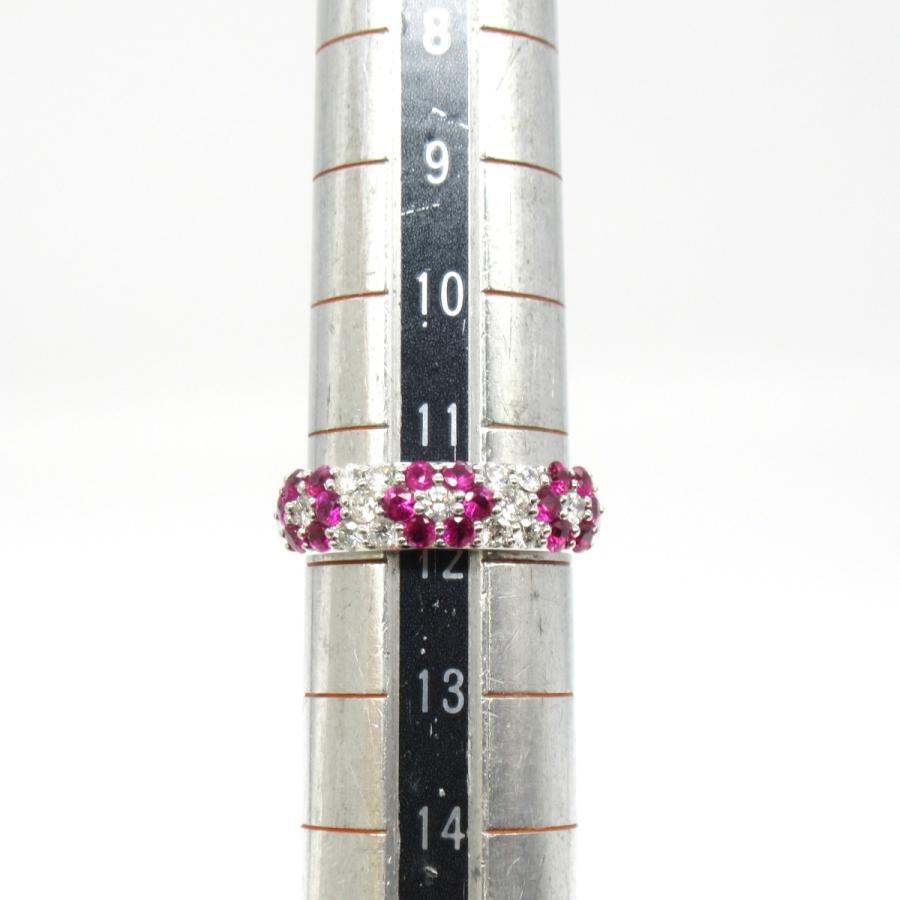 JEWELRY ルビー ダイヤモンド リング 指輪 レッド系 クリア系 Pt900  
