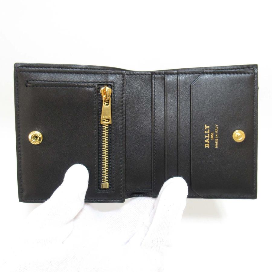 Bally BALLY バリー 二つ折り財布 二つ折財布 ブラック系 レザー Bally BALLY バリー 二つ折り財布 二つ折財布 ブラック系 レザー