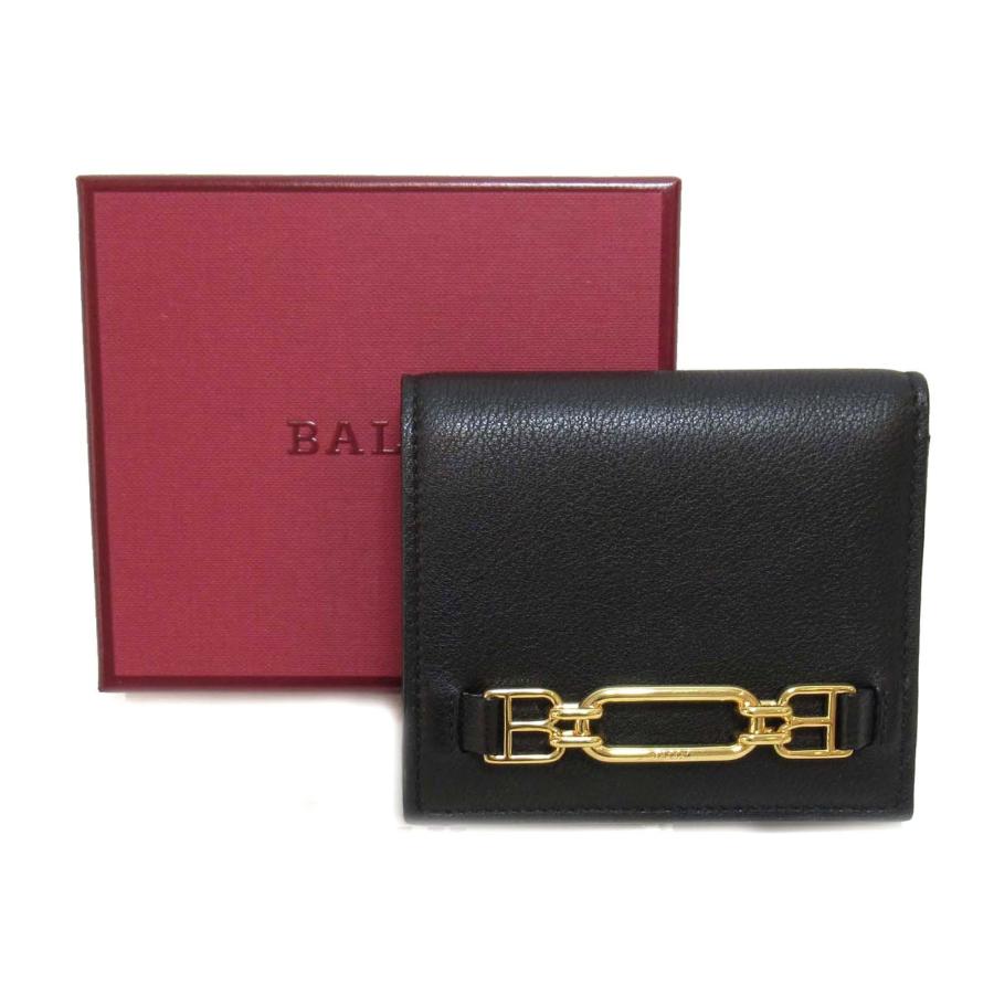 Bally BALLY バリー 二つ折り財布 二つ折財布 ブラック系 レザー Bally BALLY バリー 二つ折り財布 二つ折財布 ブラック系 レザー