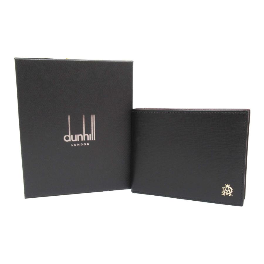 Dunhill ダンヒル 二つ折り財布 二つ折り財布 ブラック系 カーフ（牛革 