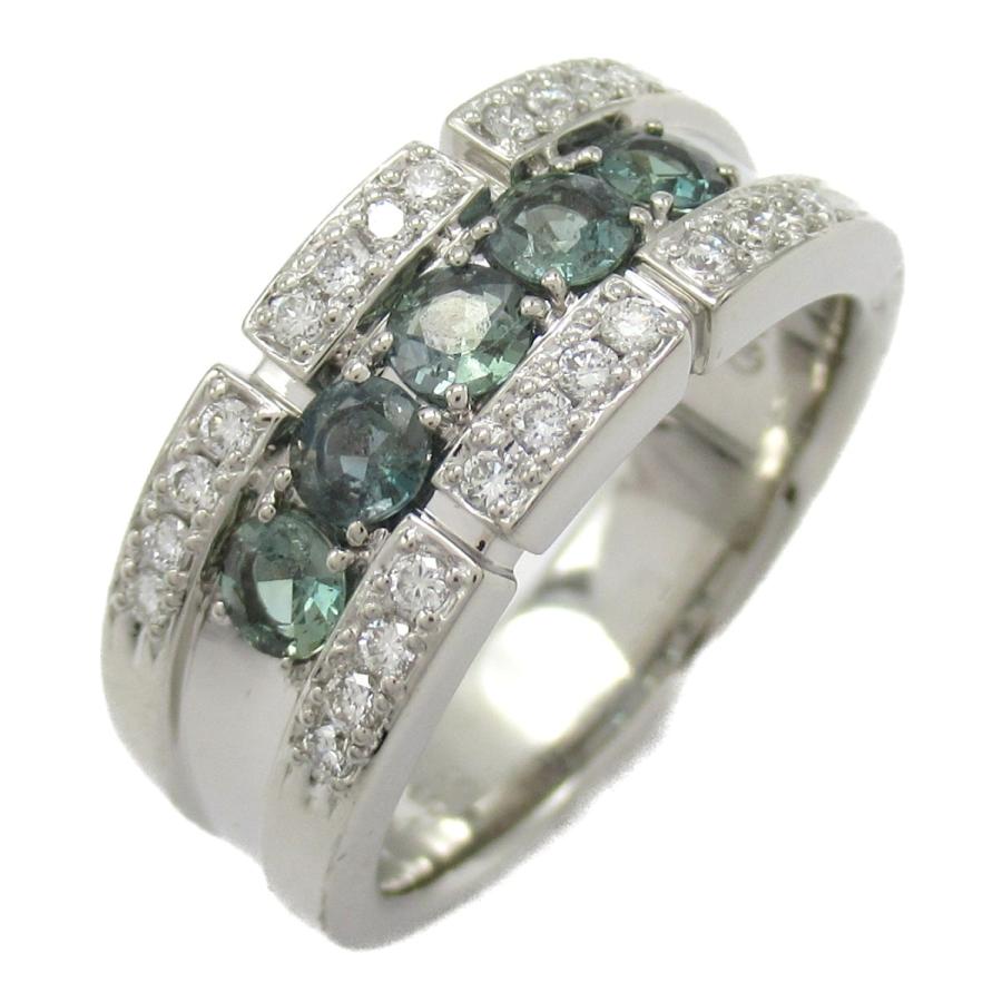 超話題新作 JEWELRY JEWELRY リング・指輪 色石 ダイヤモンド 指輪 グリーン系 Pt900プラチナ 中古 指輪