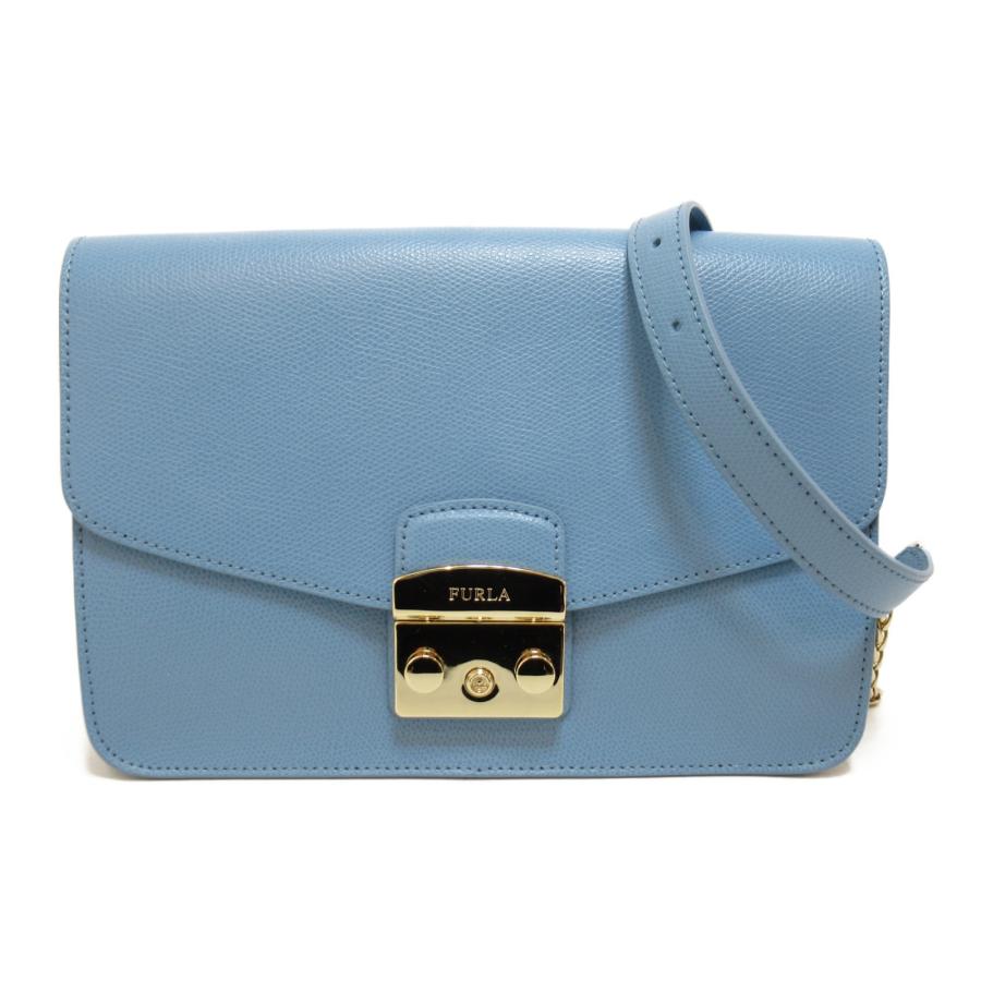 FURLA Furla フルラ ショルダーバッグ ブルー系 PVCコーティング FURLA Furla フルラ ショルダーバッグ ブルー系 PVCコーティング