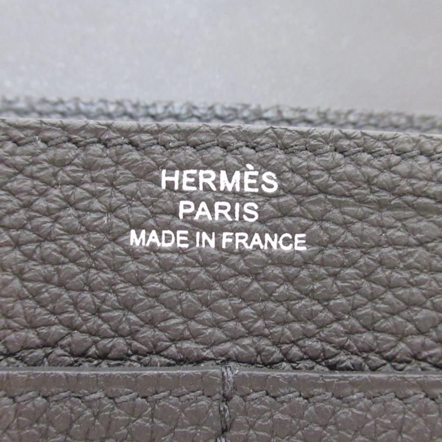 HERMES エルメス 二つ折長財布 ドゴンGM ZIP長財布 ブラック系 HERMES エルメス 二つ折長財布 ドゴンGM ZIP長財布 ブラック系