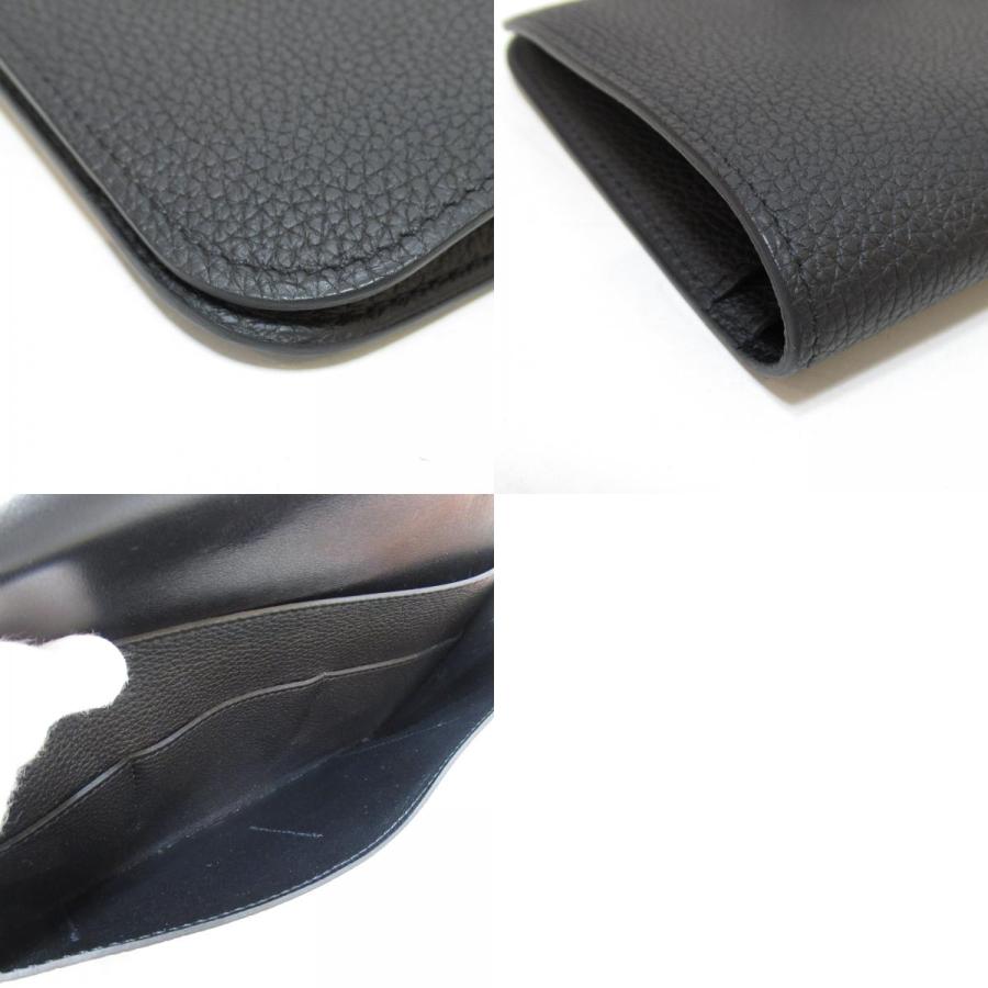 HERMES エルメス 二つ折長財布 ドゴンGM ZIP長財布 ブラック系 HERMES エルメス 二つ折長財布 ドゴンGM ZIP長財布 ブラック系