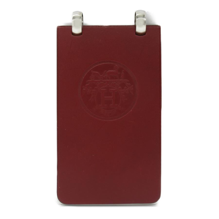HERMES エルメス その他小物 メモ帳 PM ボルドー系 レザー ユニ  
