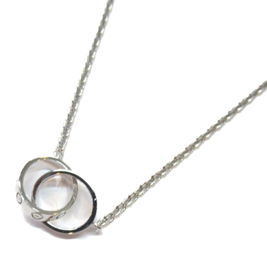 Cartier CARTIER カルティエ ネックレス ベビーラブ シルバー系 K18WG  