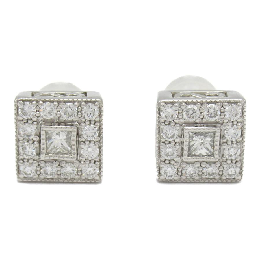 JEWELRY ジュエリー ピアス ダイヤモンド ピアス クリア系 K18WG（ホワイトゴールド） 中古