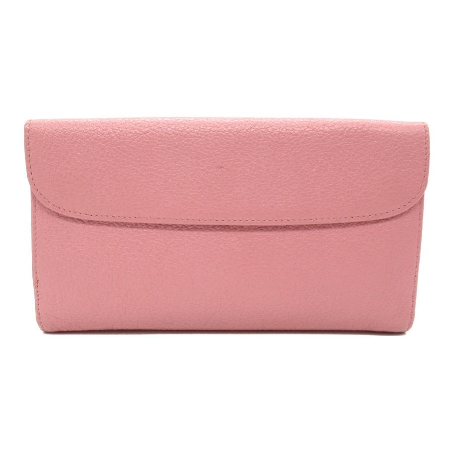 Miu Miu ミュウ ミュウ 三つ折長財布 Wホック長財布 ピンク系 レザー 中古 ブランドオフ Yahoo 店 通販 Yahoo ショッピング