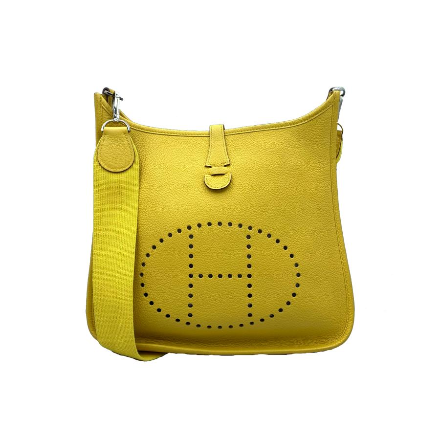 HERMES エルメス ショルダーバッグ エブリン 1 PM イエロー系 レザー 