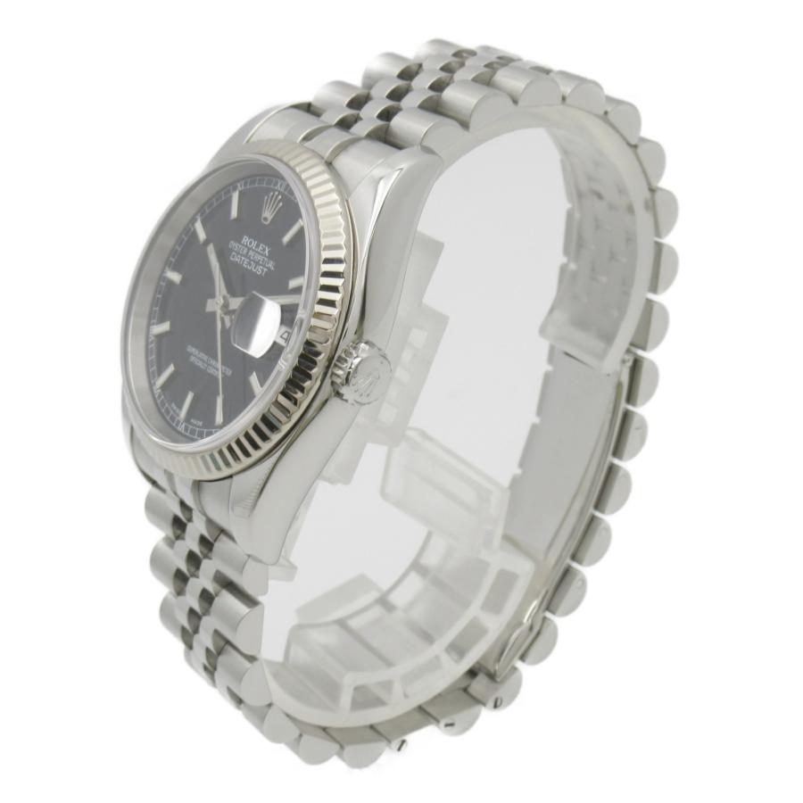 ROLEX ロレックス 腕時計 デイトジャスト 腕時計 ブラック系 K18WG（ホワイトゴールド） 中古 メンズ｜brandoff｜02