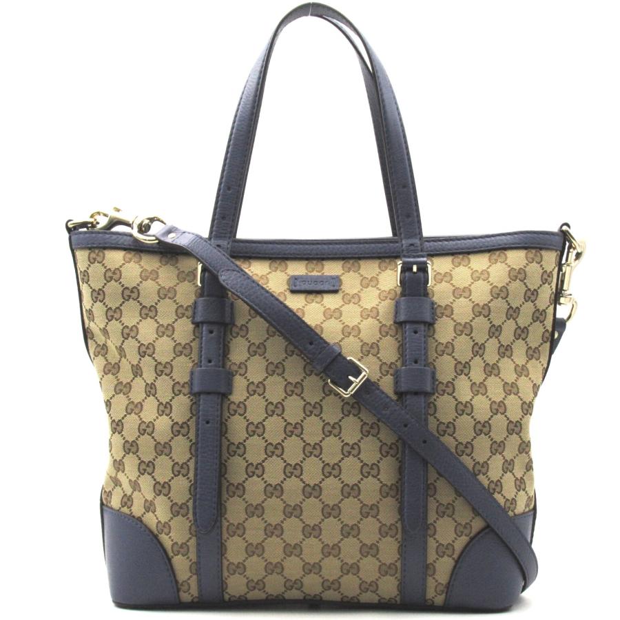 GUCCI グッチ 2wayショルダーバッグ トートバッグ ベージュ系 GG 