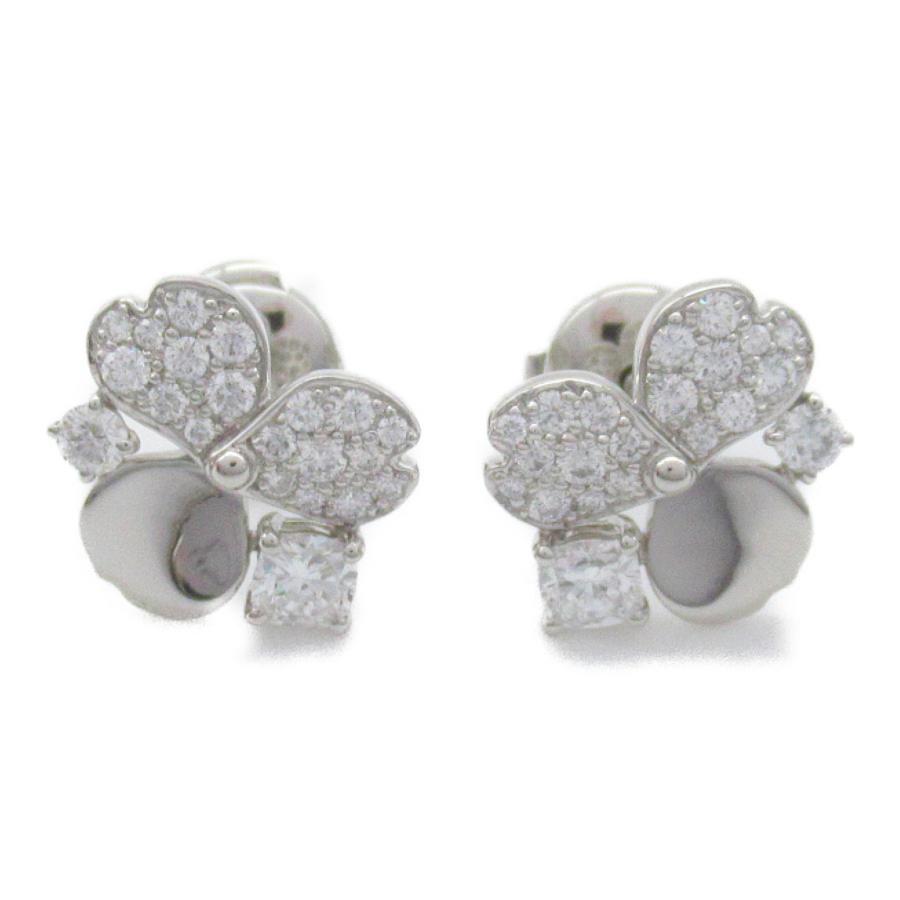 Tiffany & Coペーパーフラワー0.76ctダイヤPT950ピアス本物